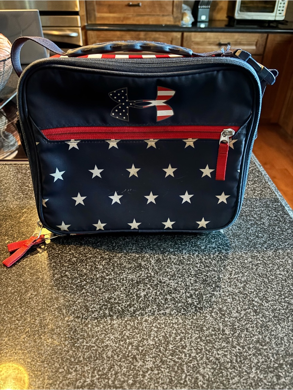 Under Armour Navy Stars Lunch Bag with Red Accents